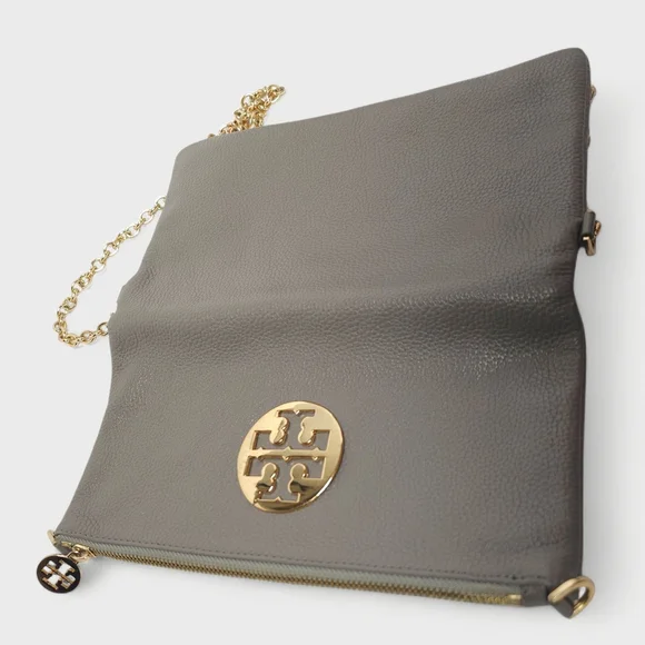 Tory Burch Gray Leather Crossbody Bag - Picture 12 of 16